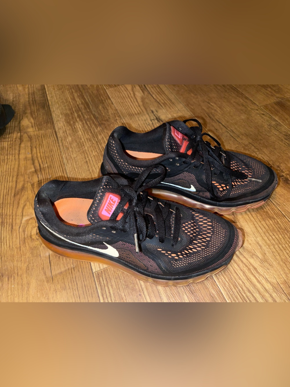 Nike Airmax Black and Orange Shoes
